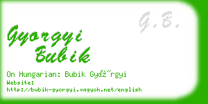 gyorgyi bubik business card